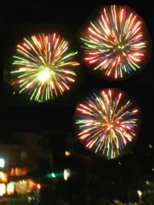 variety of colored fireworks